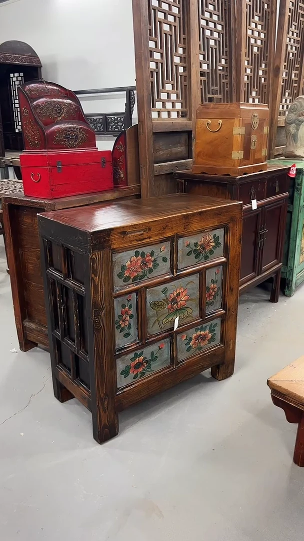 木（非红木类）手****9榆木材质镖柜带抽屉老物件