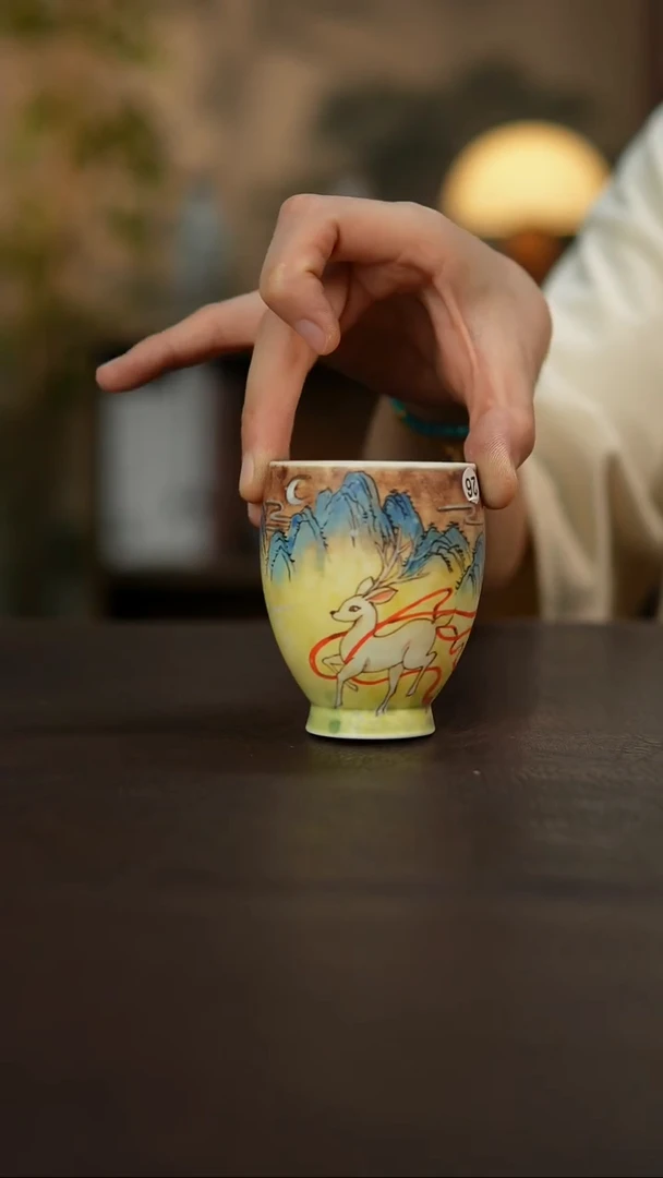 杯景德镇陶瓷杯碗柴烧多人