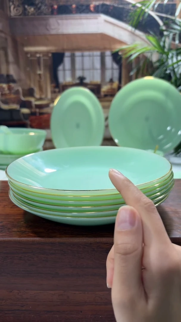 【闪购商品】..8英寸深盘10个  玉瓷【贝美】