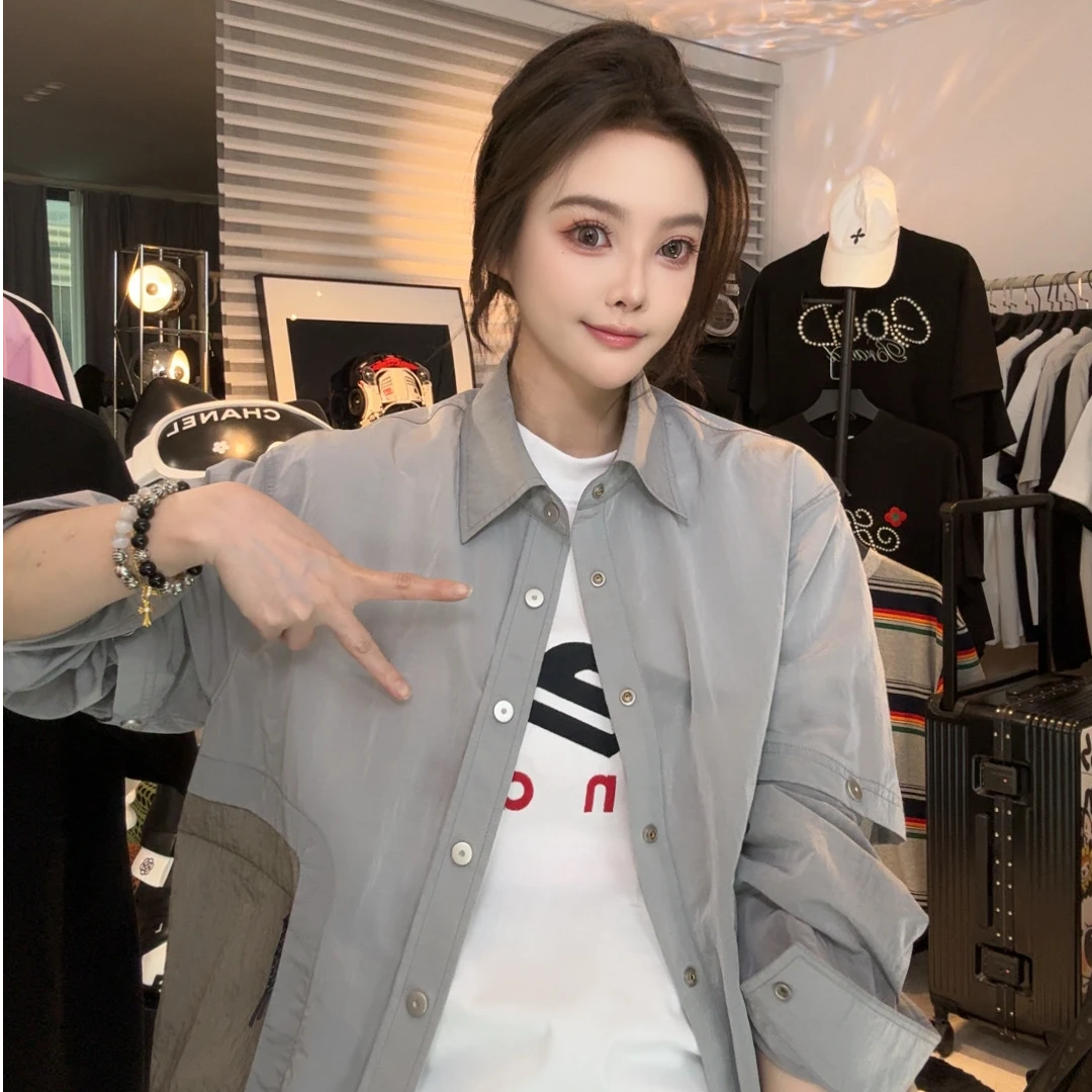 【钱老板】2025春夏新款撞色衬衣SD-1168