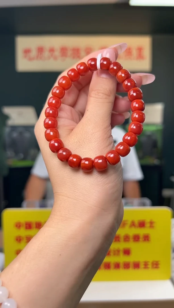 未镶嵌手串南红玛瑙精品南红玛瑙老型珠手串9-9.5mm
