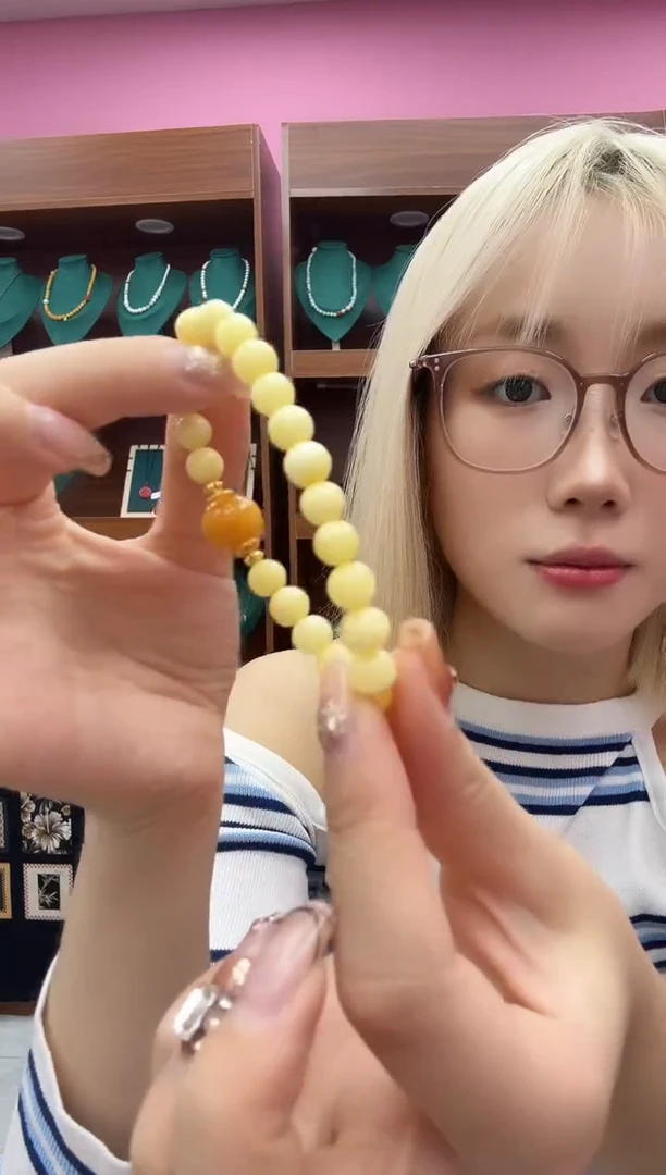手链蜜蜡未镶嵌白蜡手链