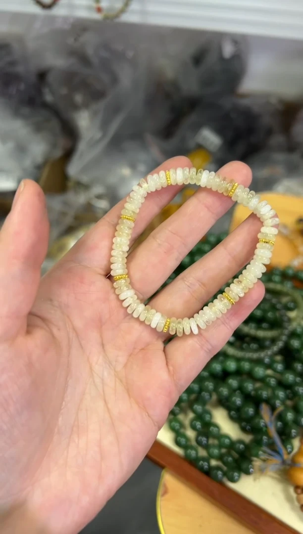【闪购商品】水晶手链未镶嵌柠檬黄水晶蝶珠款手链[0633]