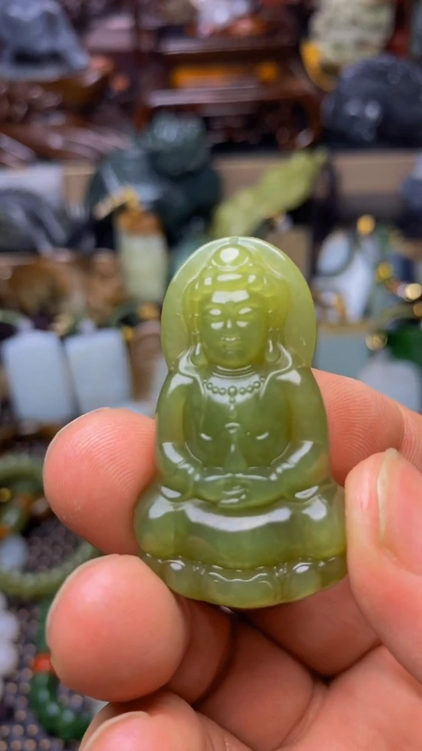 和田玉未镶嵌挂件1