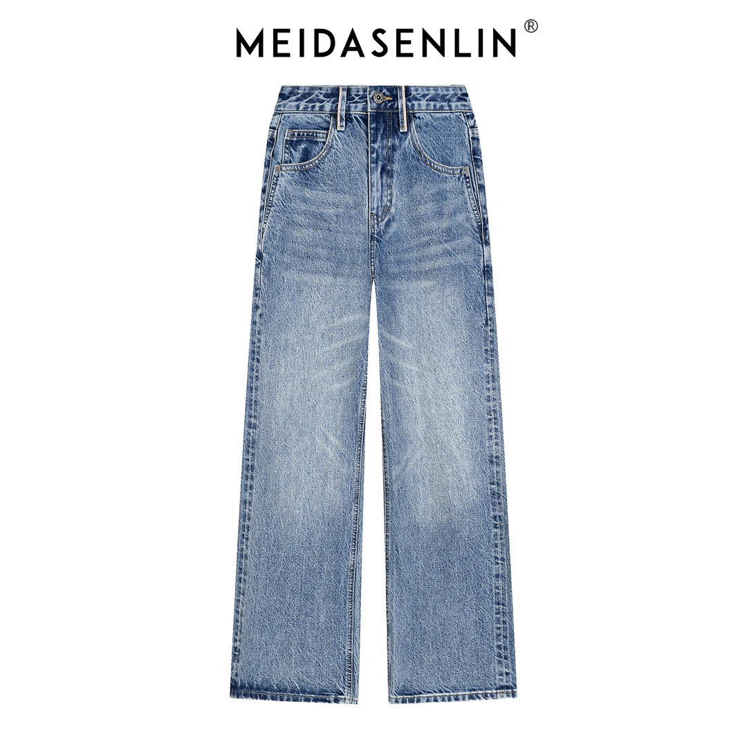 2025【美搭森林】赤耳丹宁限量版双工艺洗水窄版直筒裤牛仔裤16278