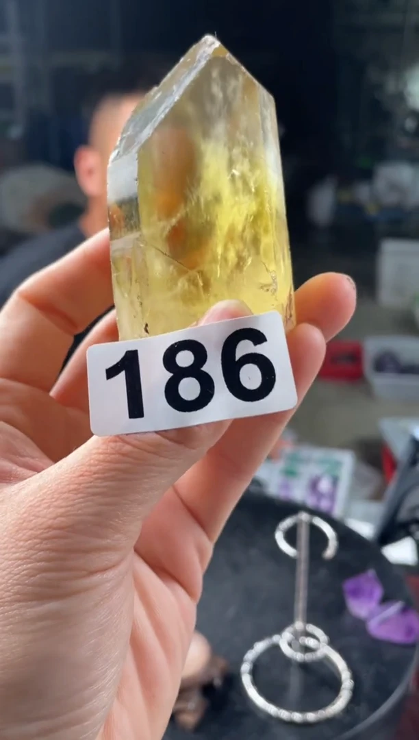 未镶嵌发晶大型摆件（非配饰）黄水晶原石186