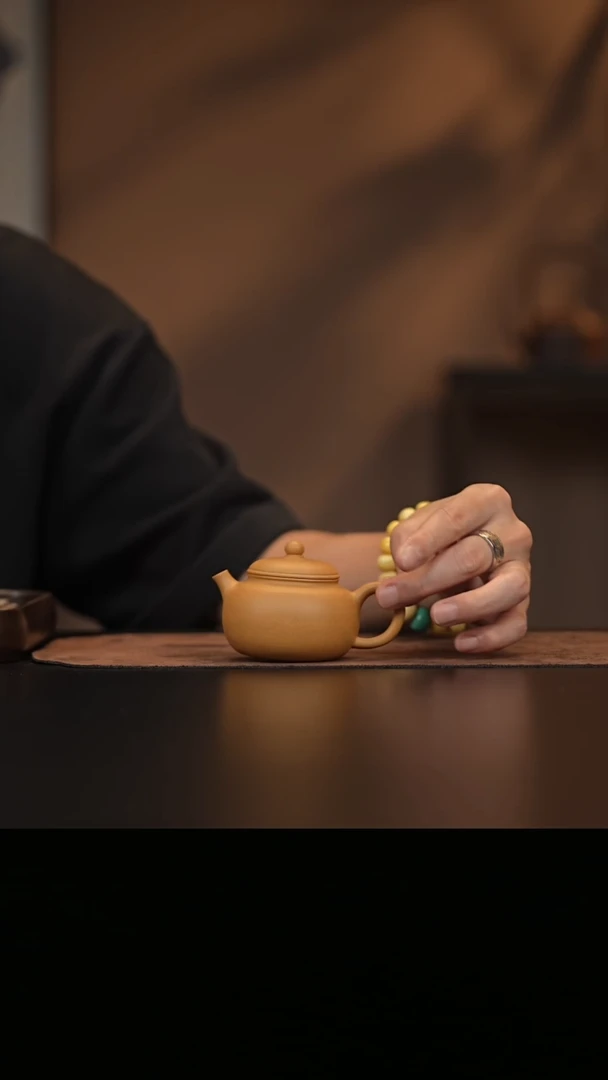 允禾斋 紫砂壶 匏樽 黄段