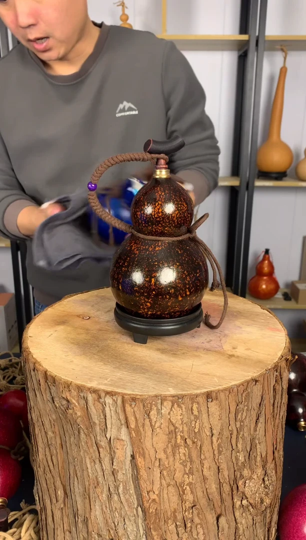 非遗大漆天然酒葫芦一物一拍