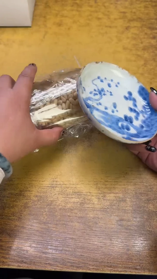 苹**草瓷器瓷器瑕疵破破72五件松碗