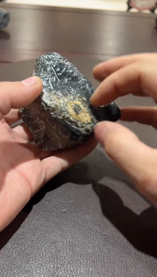 幽**谷意境典雅砚台烟缸摆件