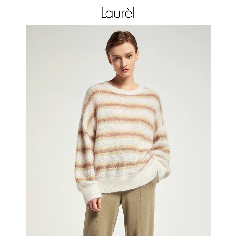 【粉丝专享】Laurel秋冬新款条纹休闲毛衫女LWL343M09600