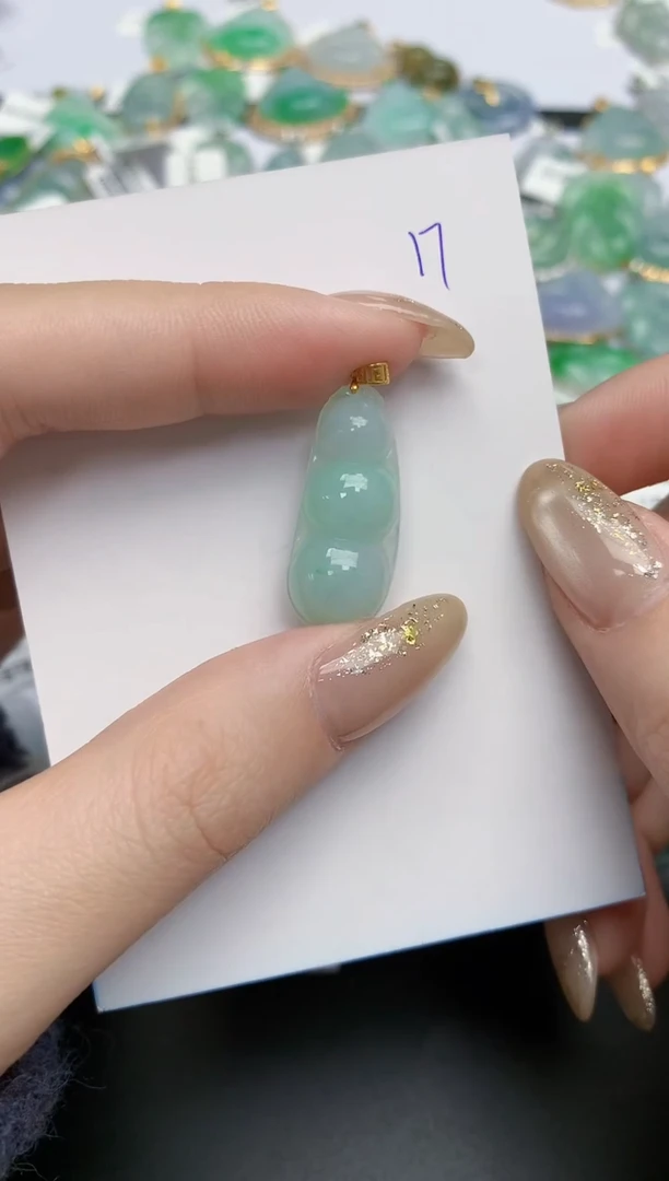 【闪购商品】翡翠颈饰18K金镶嵌天然缅甸翡翠A货