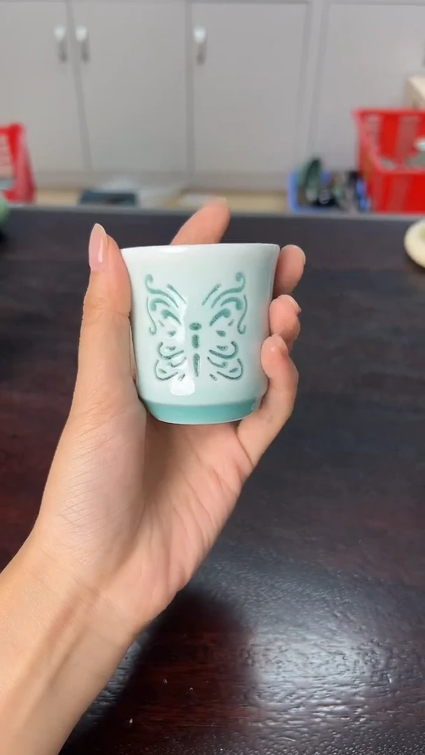 龙泉云间青瓷小米茶器