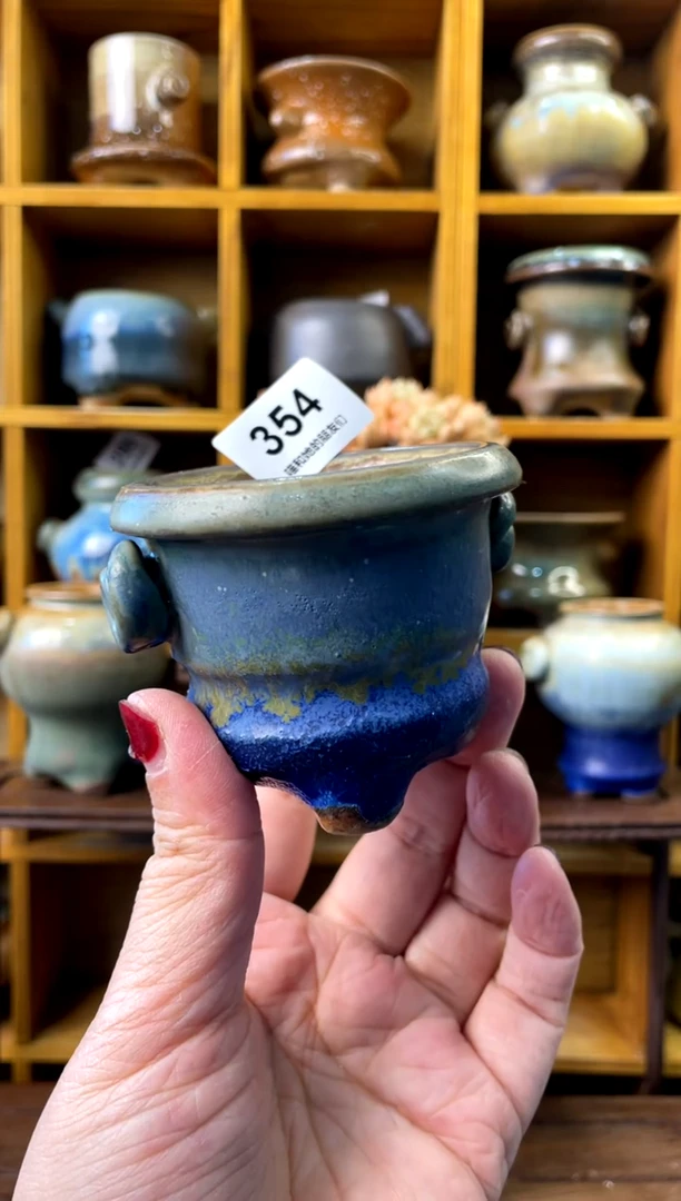 【闪购商品】陶354 内口5.5【喵喵团圆多肉盆】