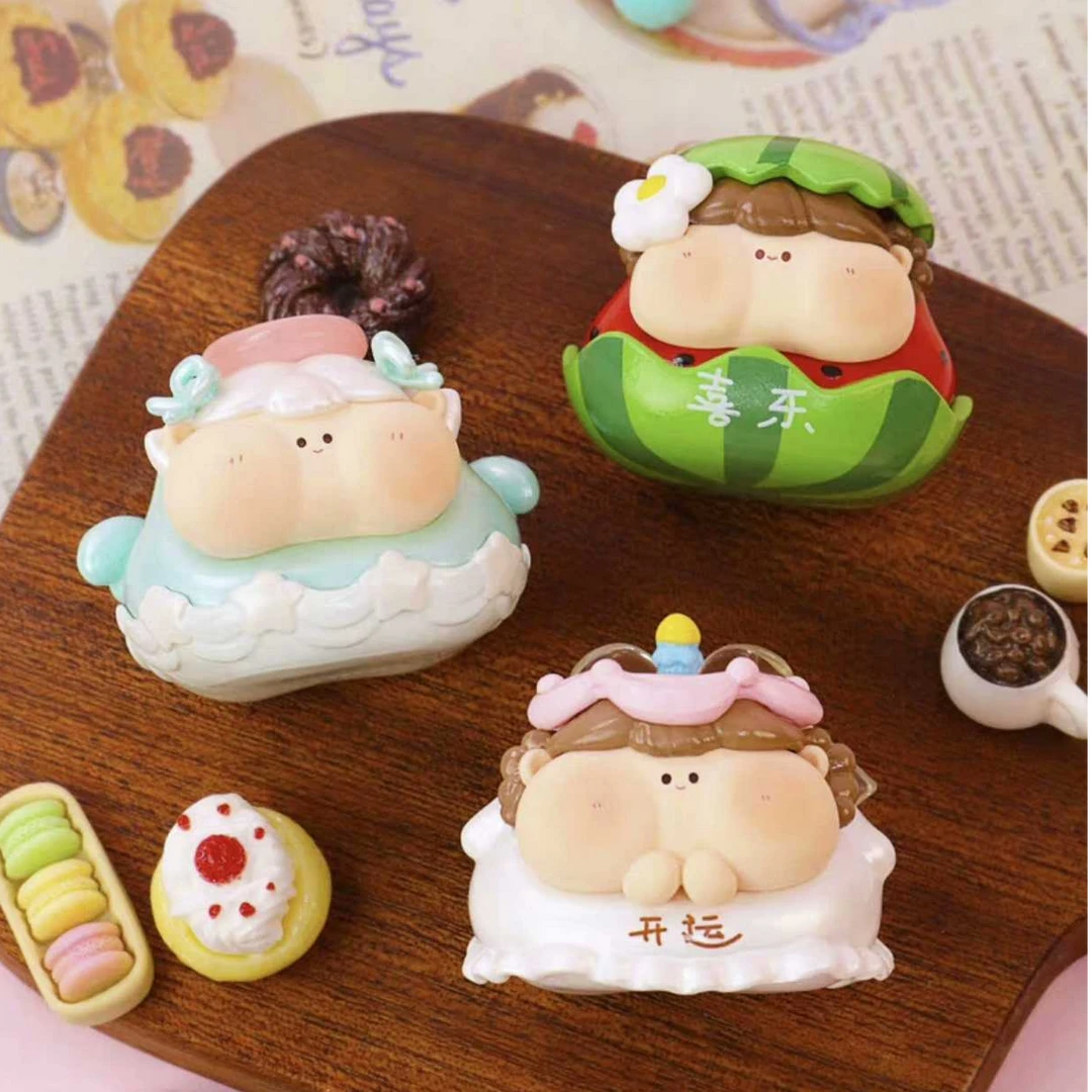 拆盒 屁墩食物系列 潮玩盲盒萌粒盲袋