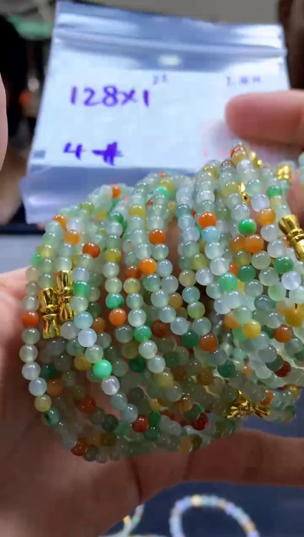 定制翡翠未镶嵌手串#128元多样性拍一发一毛货需抛光