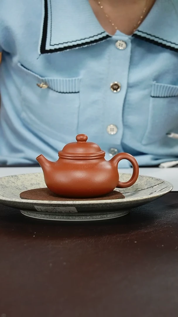 茶壶紫砂文*朱泥容天170毫升