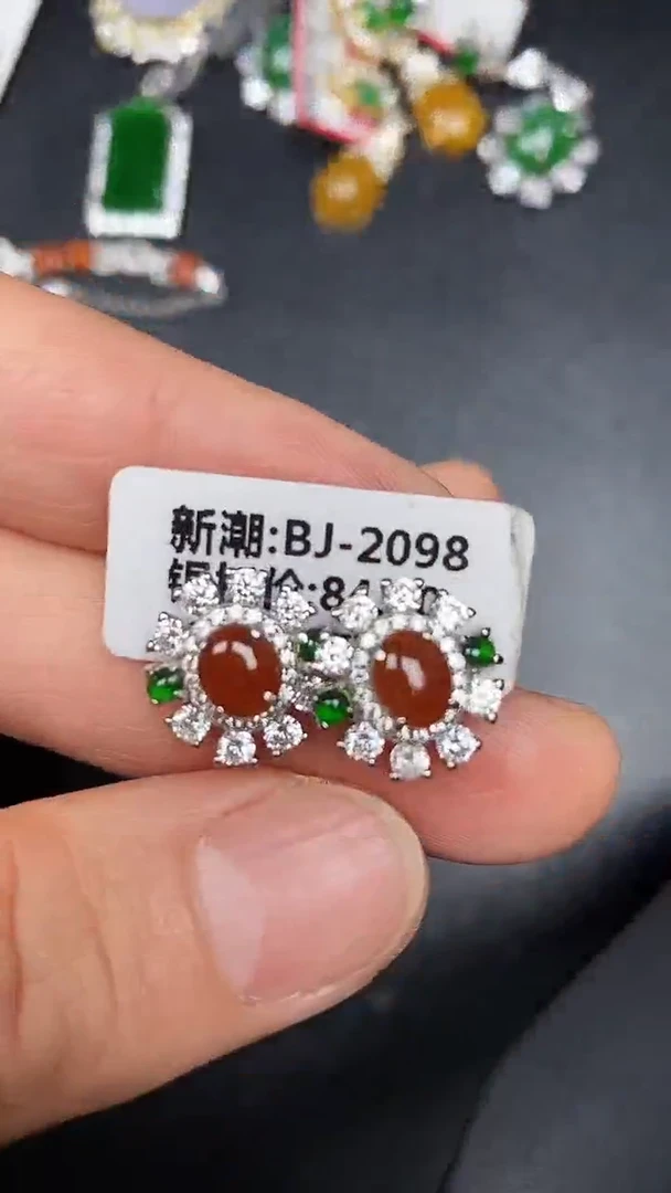 银S925镶嵌戒指翡翠3420