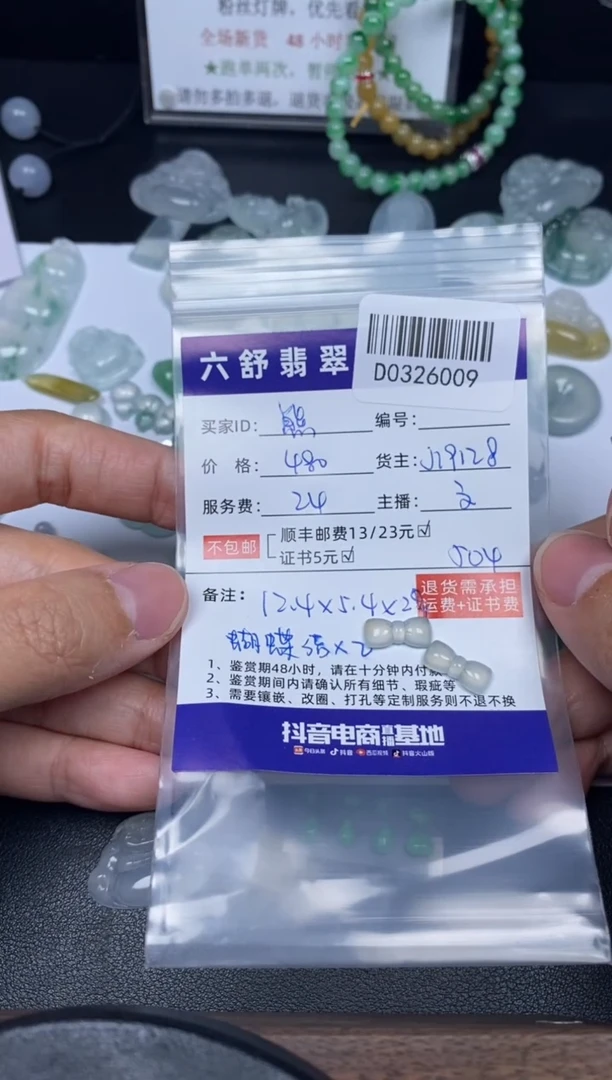 翡翠未镶嵌吊坠(不含链)D0326009