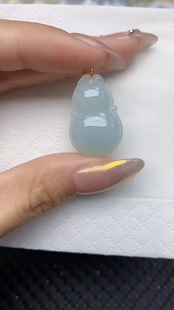 【闪购商品】翡翠颈饰18K金镶嵌天然翡翠A货