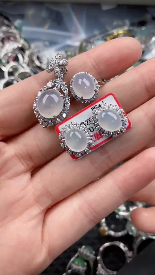 银S925镶嵌戒指翡翠11-11     7