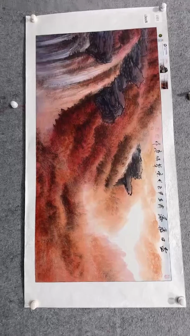 国画张传亭老师的红袍作品