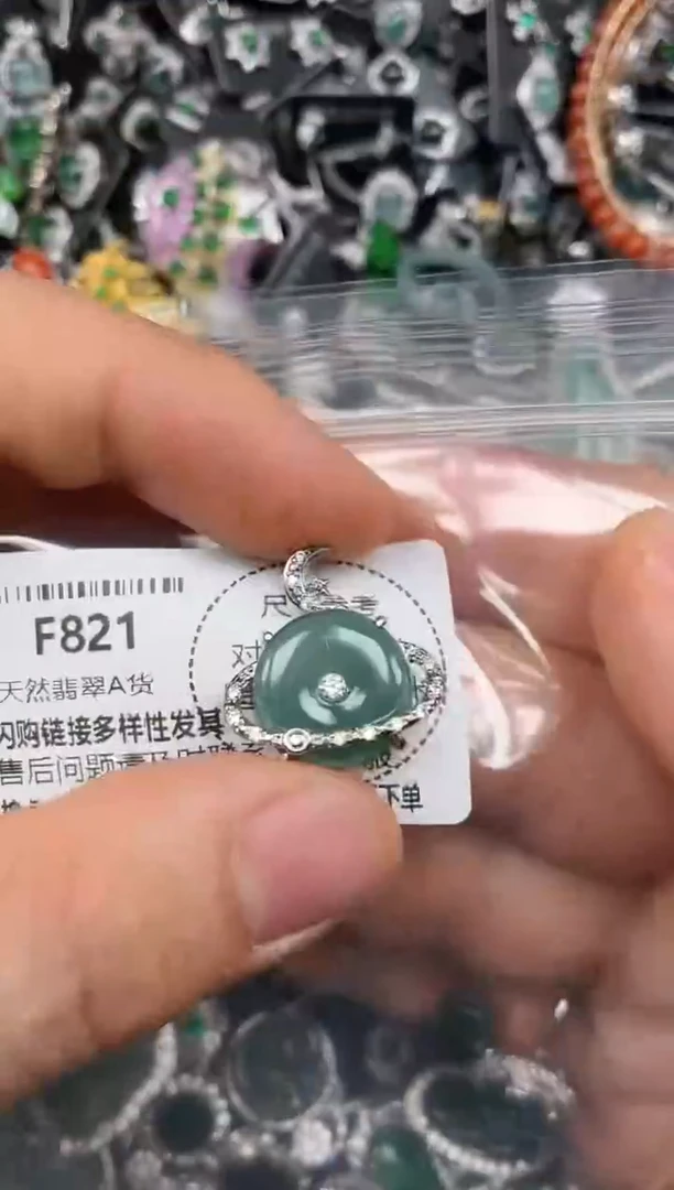 颈饰未镶嵌翡翠F821吊坠