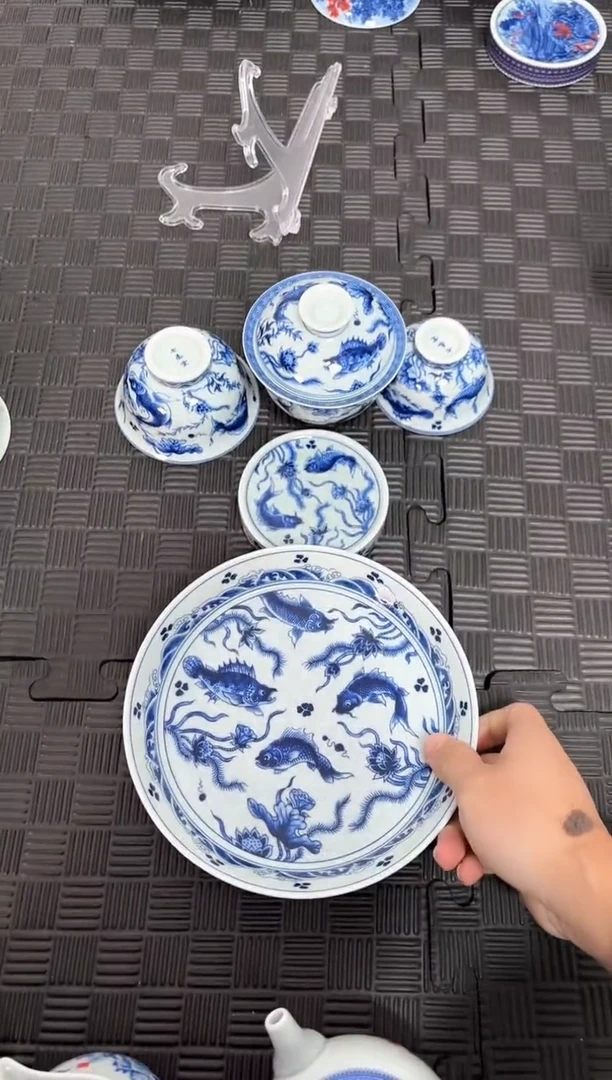 其他瓷素*景德镇陶瓷茶具鱼藻纹1