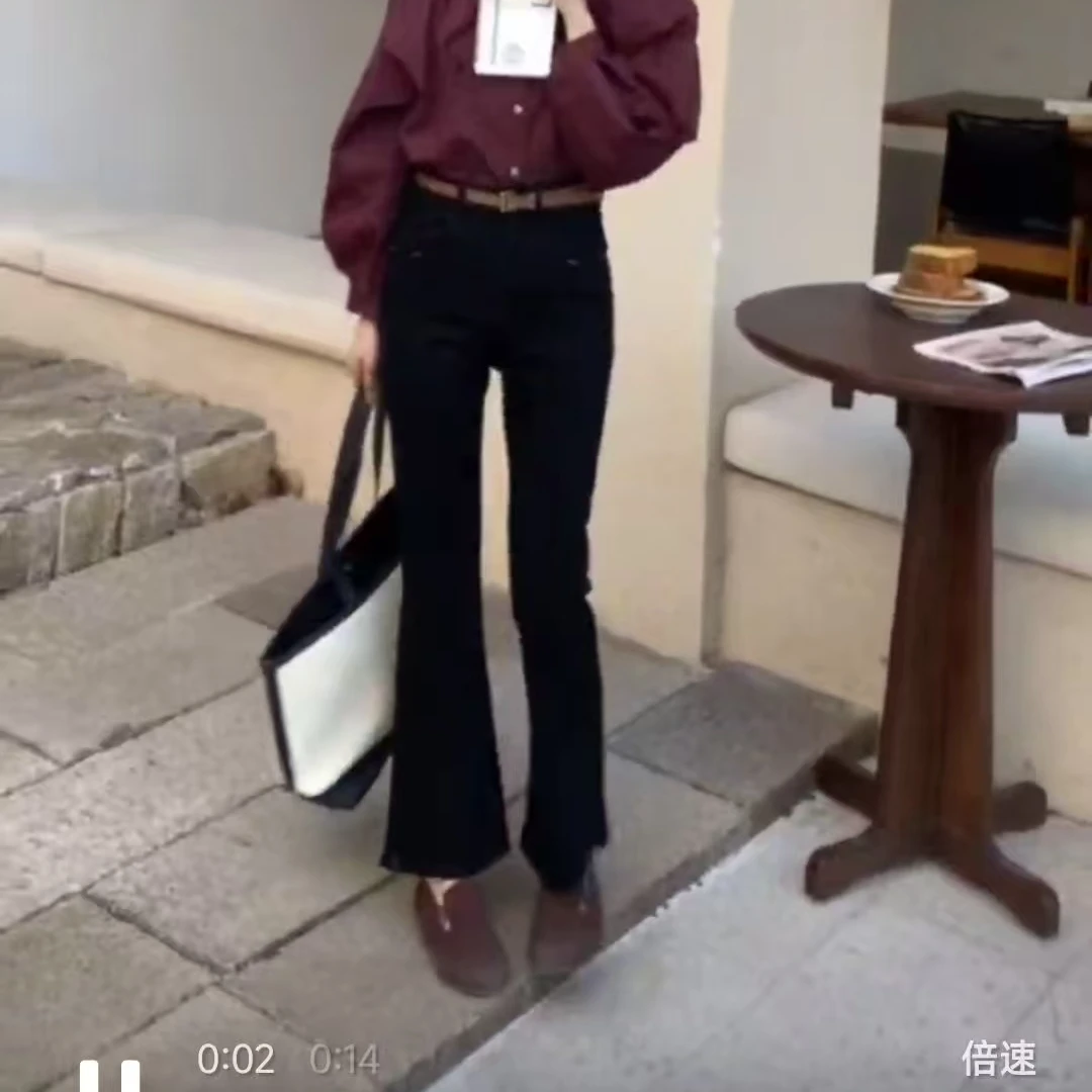 9307新款微微喇牛仔裤