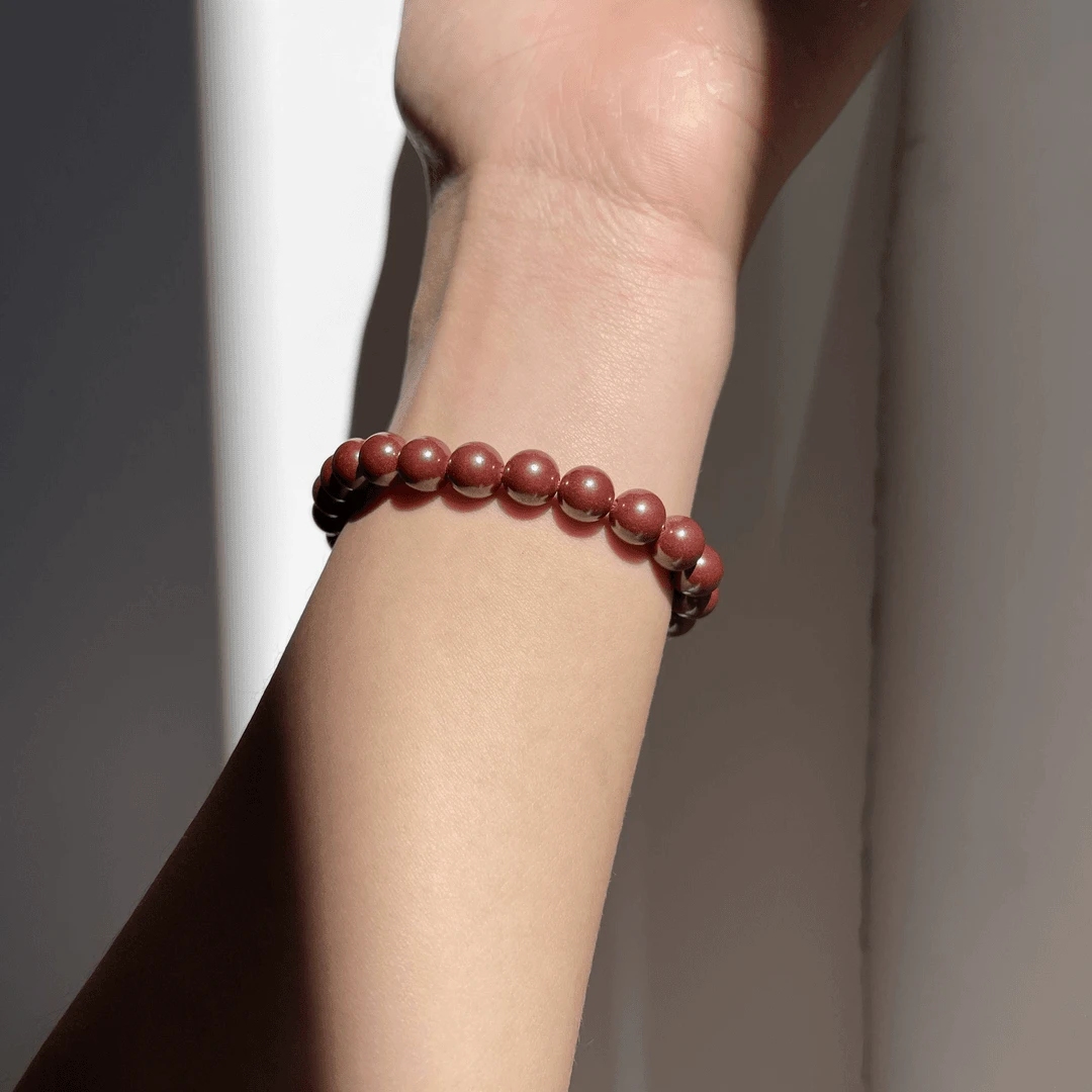 天然辰砂8mm朱砂99%单圈手串（多样性发其一）