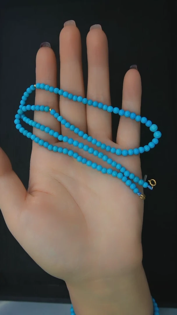 【闪购商品】绿松石项链18K金镶嵌发货一件