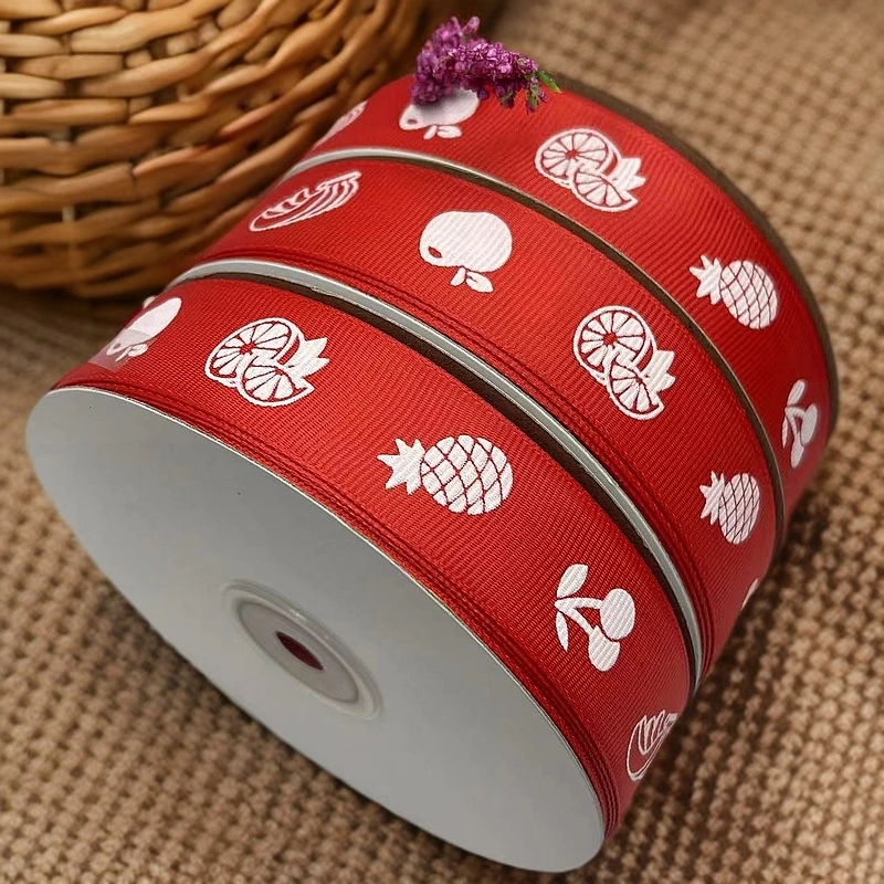 水果包装彩带鲜花花艺礼品盒装饰丝带织带罗纹带果品礼品包装缎带