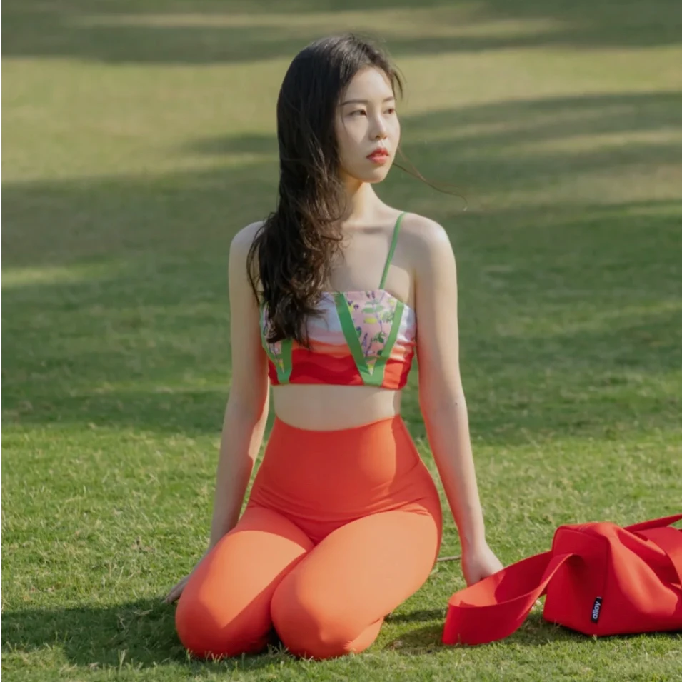 『直播宠粉』高颜值瑜伽服套装性感专业健身普拉提运动上衣美背裤