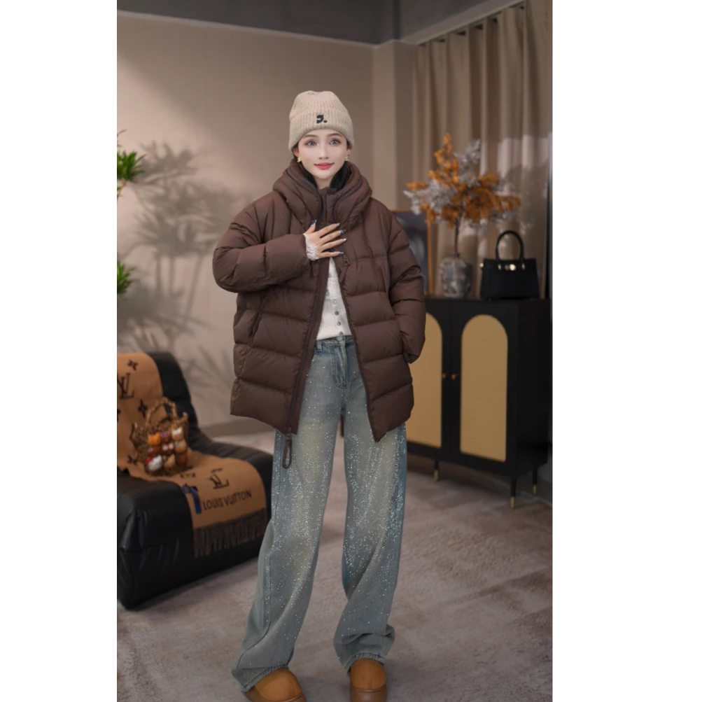 2025【6.0泡芙版】新款90白鸭绒羽绒服时尚百搭加厚冬季羽绒服