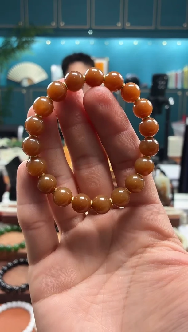 未镶嵌手串和田玉金山糖10