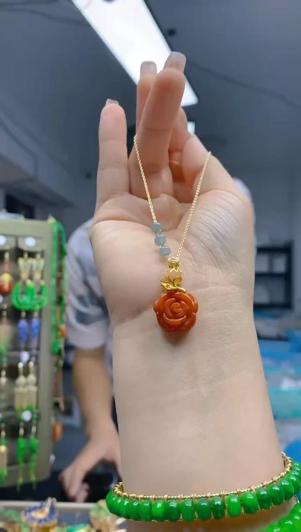 【闪购商品】翡翠耳饰合金417翡翠锁骨链