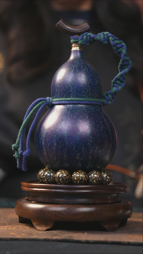 【闪购商品】YO233大漆酒葫芦不包手串及旋转底座