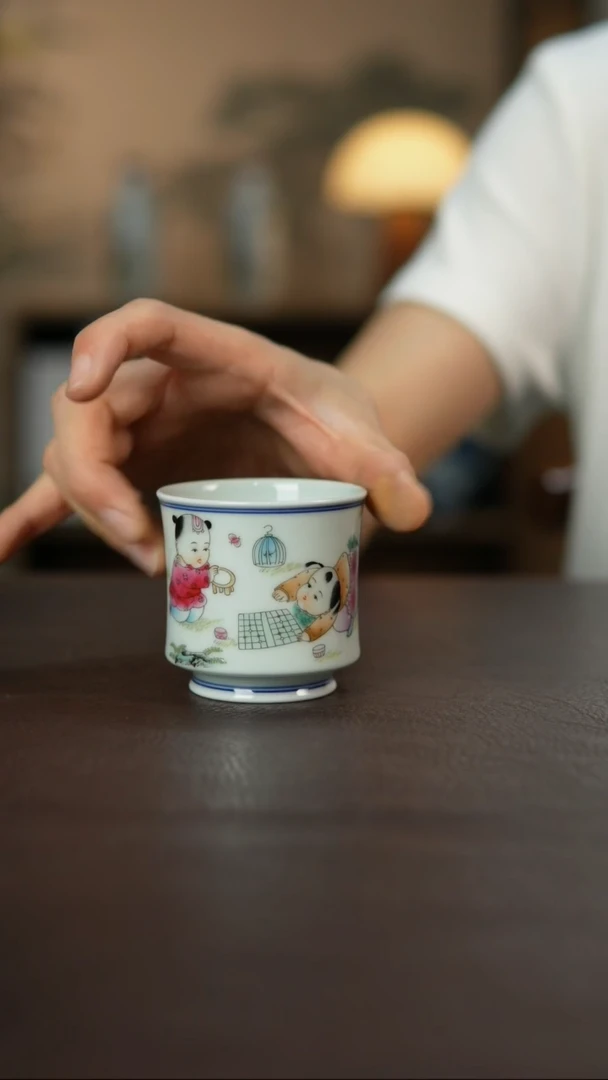 景德镇陶瓷杯碗柴烧多人