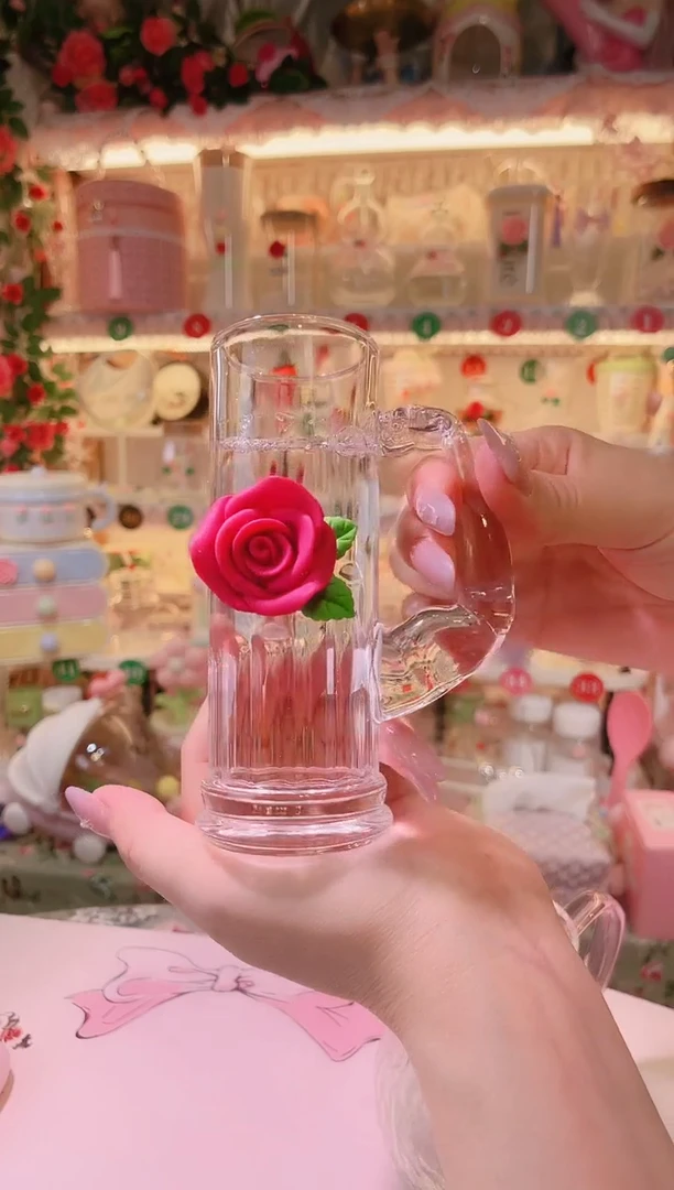 其他开播福利数量不多，快抢！玫瑰花口杯