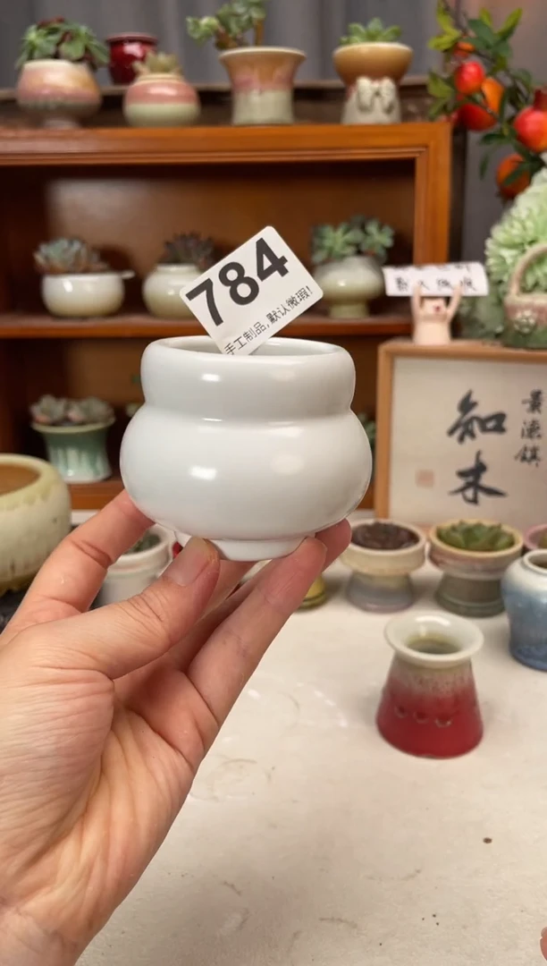 瓷片784知木小芳花盆