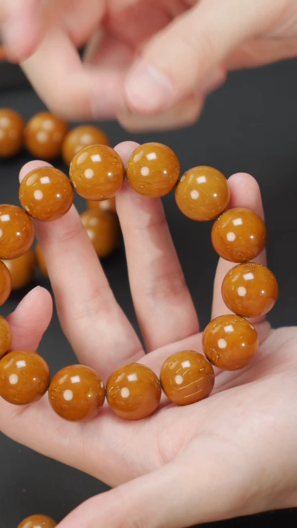 紫金鼠手串纯色光珠17+