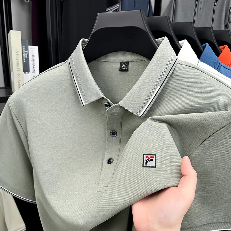 【奥莱撤柜款】夏季25新款菲乐动运动短袖休闲男士冰丝速干半袖翻领