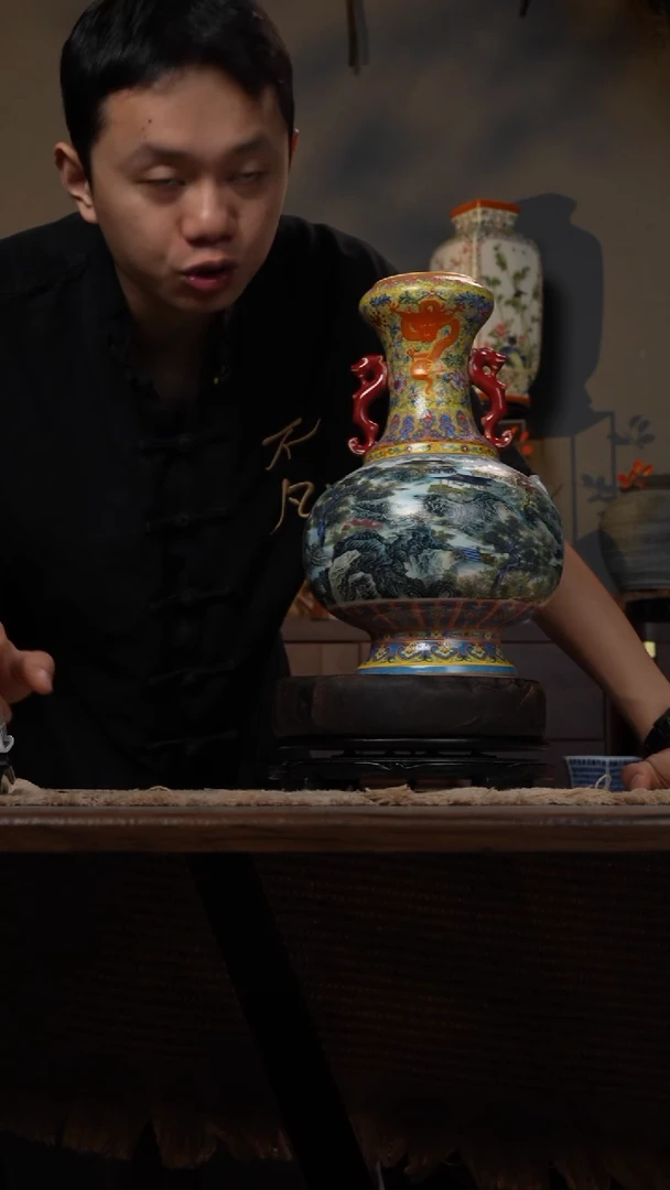 摆件WN问泥景德镇陶瓷花瓶摆件