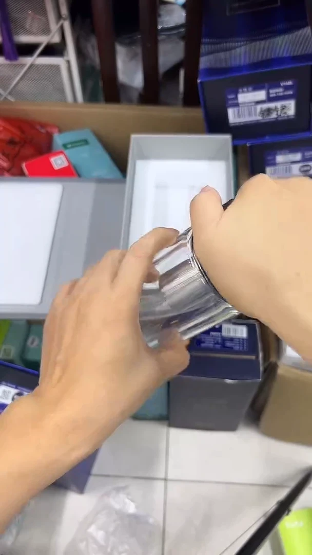 高硼硅玻璃无手柄款万象双层v923-340ml灰
