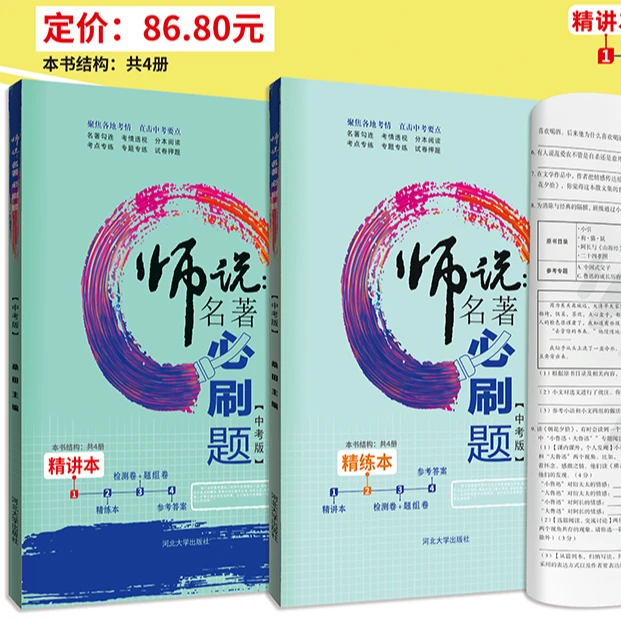 中学教辅：师说名著必刷题书