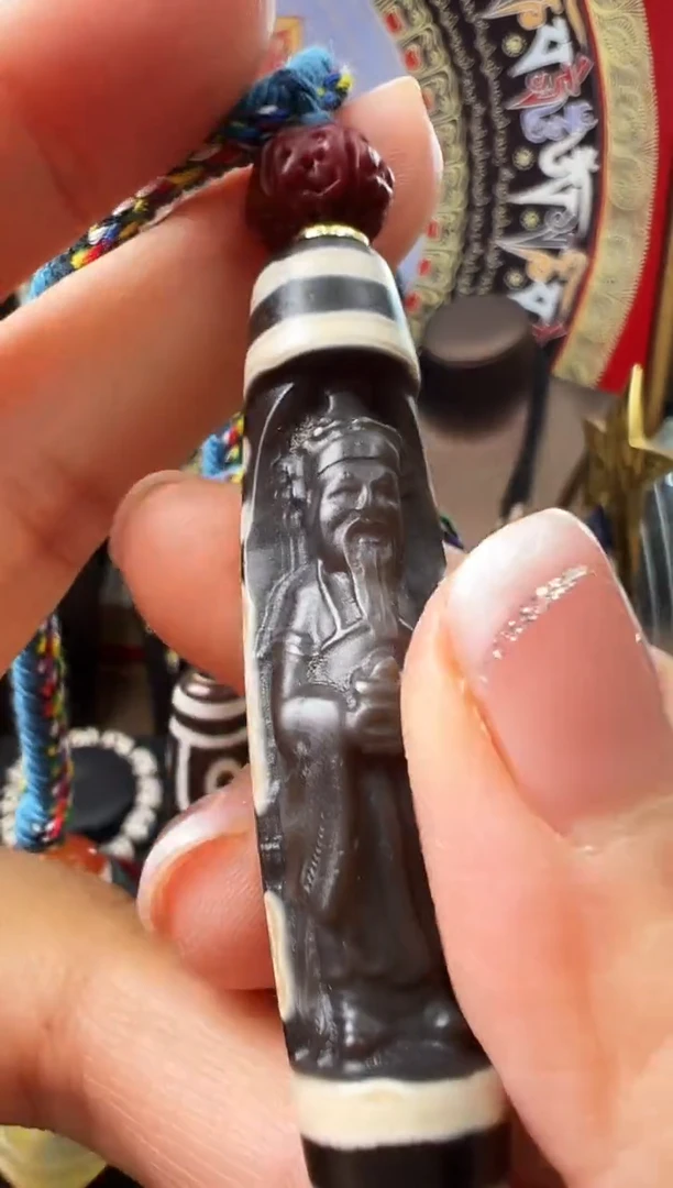 非金属珐琅高货珠改雕刻财财项链159