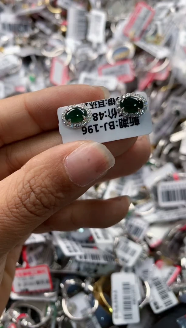 银S925镶嵌戒指翡翠16    6
