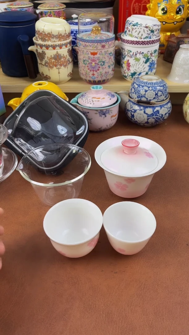 陶瓷茶具摆件旅行套组