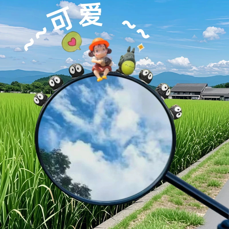 电动车装饰小配件摆件电瓶车装饰后视镜小煤球可爱治愈车载中控台