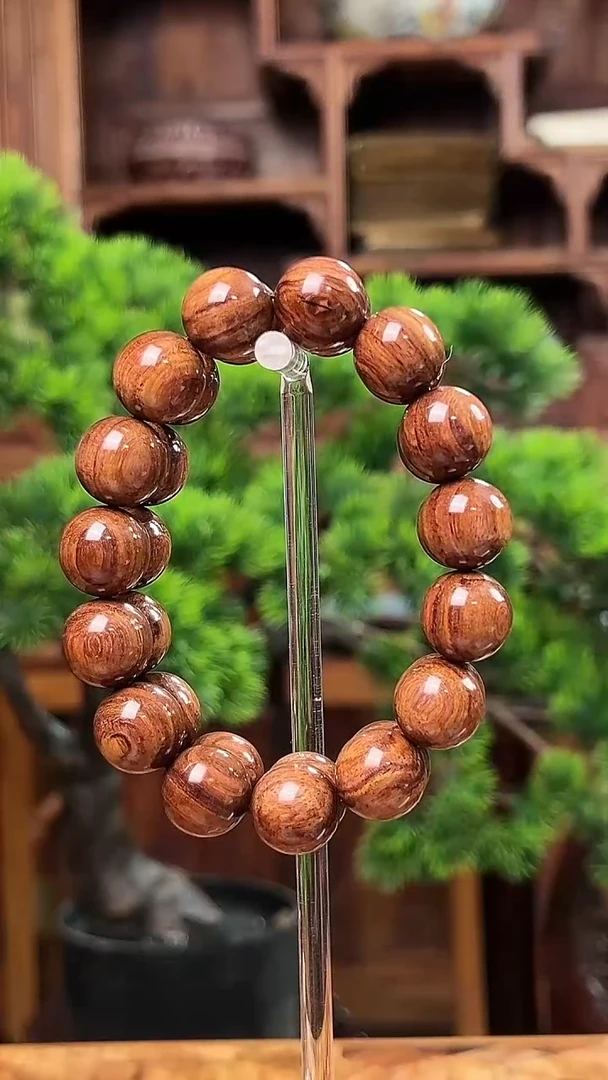 手串/手链黄花梨/降香黄檀保真海黄1.5  正宗顺纹糠梨料